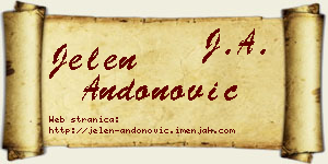 Jelen Andonović vizit kartica
